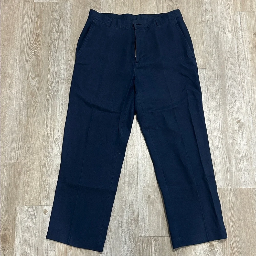 Jos.A.Bank 100% Linen Men’s Pant Navy 34x29 - Picture 4 of 9